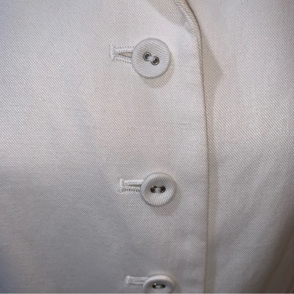 Ann Taylor LOFT Size 6 Ivory Linen L/S Sleeve 5 Button Blazer Jacket - Picture 5 of 10
